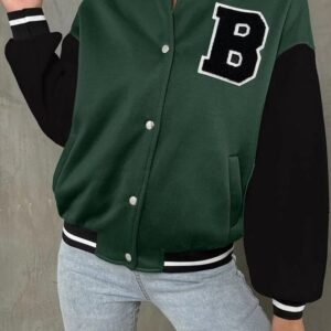 Green Black Varsity Jacket