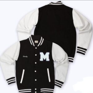Black Off white Varsity Jacket