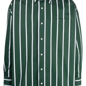 Green White Striped Shirt