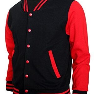 Black Red Baseball Jacket