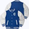 Blue Off White Varsity Jacket