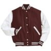 Brown And White Varsity Jacket