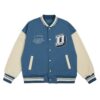 Sky Blue Cream Baseball Jacket