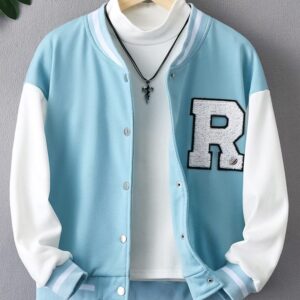 Sea Blue White Jacket