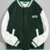 Green and White Varsity Jacket
