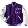 Purple And White Baseball Jacket