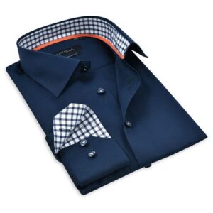 Navy blue men shirt