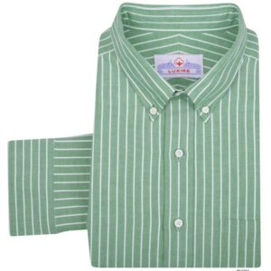 Green And White Striped shirt