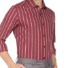 Wine and White Striped Shirt