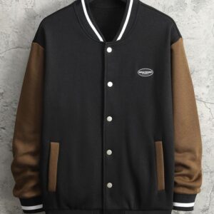 Black Brown Varsity Jacket