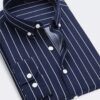 Men Blue Stripe Shirt
