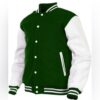 Green White Baseball Jacket
