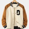 Burnt Orange cream Varsity Jacket
