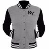 Grey Black Varsity Jacket