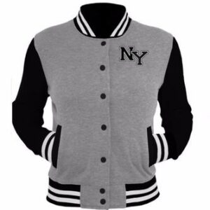 Grey Black Varsity Jacket