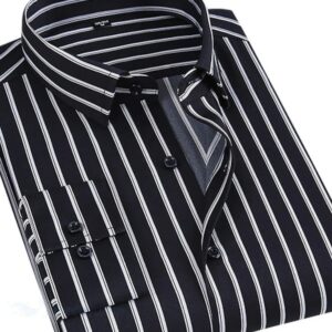 Black White Bold Stripe Shirt