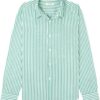 Green Striped Men Shirt