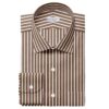 Brown And White Striped Shirt