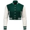 Women's Cropped Varsity Bomber Jacket