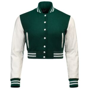 Women's Cropped Varsity Bomber Jacket