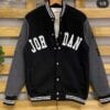 Black Dark Grey Varsity Jacket