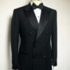 Black double-breasted tuxedo suit