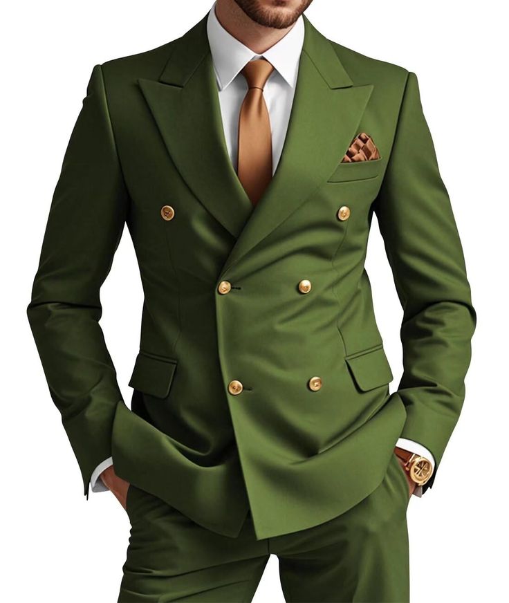 Green tailored suit for men Green tailored suit for men