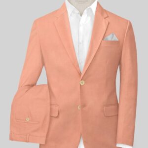 Men peach wedding suit