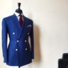 Navy blue wedding tuxedo