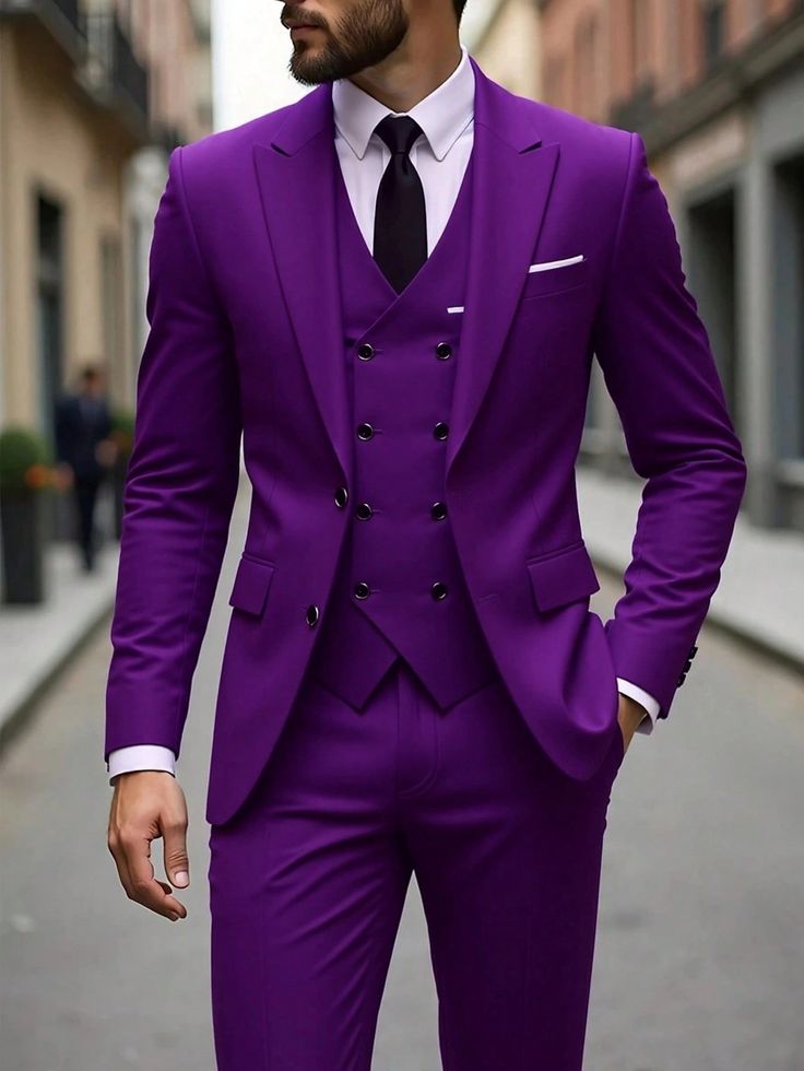 Purple 3-piece men suits Purple 3-piece men suit