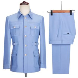 Sky Blue Safari Suit