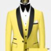 Yellow tailored men suit