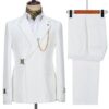 2-piece white men tuxedo