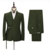 Army green wedding suit