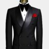 Black double breasted tuxedo