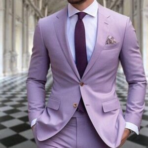Lilac mens suit
