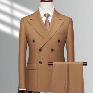 Men coffee brown suit