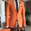 Orange 2-piece men suit