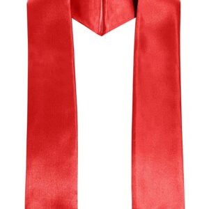 Plain red satin sash