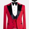 Red black 3-piece suit