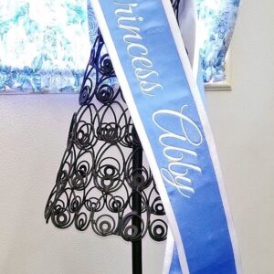 Sky blue satin muffler