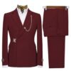 Wine 2-piece men suit
