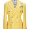 Yellow double breasted blazer