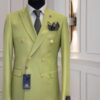 Green double breasted tuxedo
