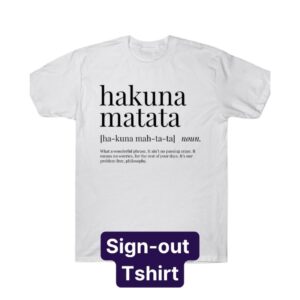sign out t-shirt