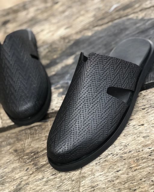Leather slippers